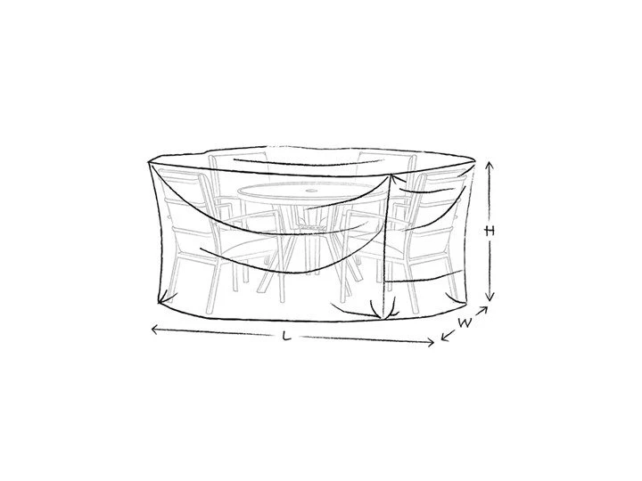 Bramblecrest - 100 & 120cm Round Dining Table Set Cover - Khaki - Alton Garden Centre 4 Bramblecrest - 100 & 120cm Round Dining Table Set Cover - Khaki - Alton Garden Centre - Image 2