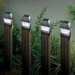 Smart Solar Post Light, 4pk, 3L - Alton Garden Centre