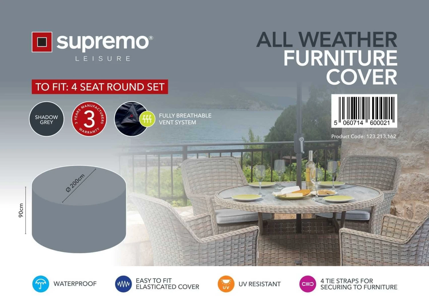 Supremo - 4 Seat Dining Set Cover - Alton Garden Centre 3 Supremo - 4 Seat Dining Set Cover - Alton Garden Centre