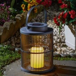 Smart Solar Urbane Lantern - Slate - Alton Garden Centre