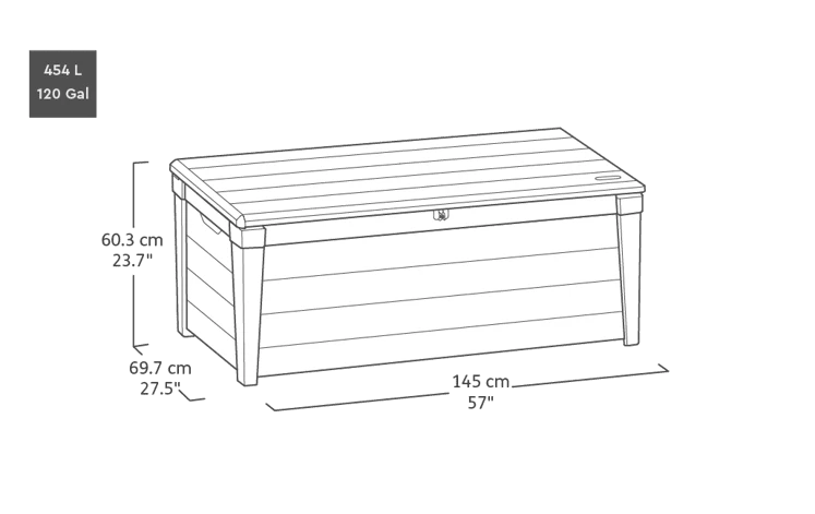 Keter - Brushwood Storage Box - Anthracite - Alton Garden Centre 3 Keter - Brushwood Storage Box - Anthracite - Alton Garden Centre - Image 2