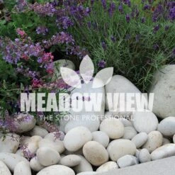Meadow View Duck Egg Cobbles - Alton Garden Centre -Konstsmidy Shop Duck Egg Cobbles and Pebbles insitu1508251183