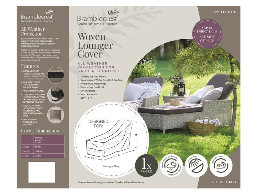 Cover: Bramblecrest - Rattan Lounger Cover - Alton Garden Centre 3 Cover: Bramblecrest - Rattan Lounger Cover - Alton Garden Centre