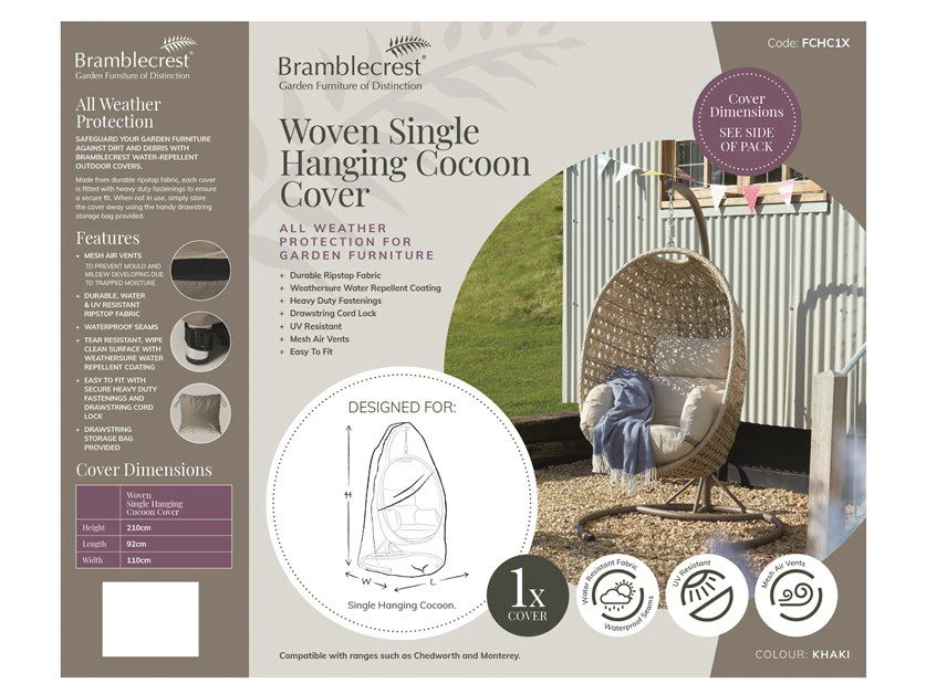 Cover: Bramblecrest - Single Hanging Cocoon Cover - Alton Garden Centre 3 Cover: Bramblecrest - Single Hanging Cocoon Cover - Alton Garden Centre