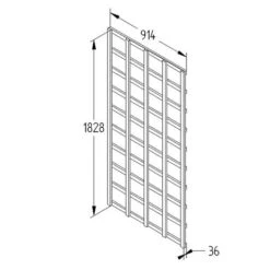 Forest - Heavy Duty Trellis 183 X 91cm - Alton Garden Centre -Konstsmidy Shop FT63 5 1 1