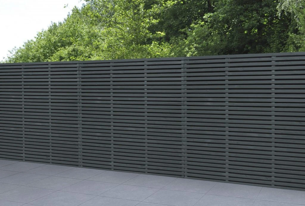 Forest - Contemporary Double Slatted Fence Panel Grey Painted 1.8m X 1.8m - Alton Garden Centre 3 Forest - Contemporary Double Slatted Fence Panel Grey Painted 1.8m X 1.8m - Alton Garden Centre