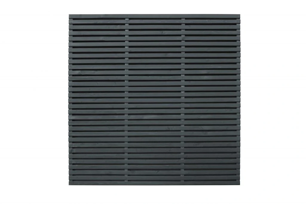 Forest - Contemporary Double Slatted Fence Panel Grey Painted 1.8m X 1.8m - Alton Garden Centre 4 Forest - Contemporary Double Slatted Fence Panel Grey Painted 1.8m X 1.8m - Alton Garden Centre - Image 2