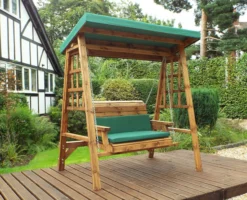 Charles Taylor: Dorset Two Seater Swing Green - Alton Garden Centre