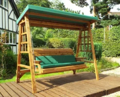 Charles Taylor: Dorset Three Seater Swing Green - Alton Garden Centre