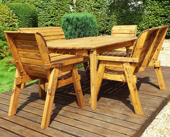 Charles Taylor: Six Seater Delux Rectangular Table Set - Alton Garden Centre 3 Charles Taylor: Six Seater Delux Rectangular Table Set - Alton Garden Centre
