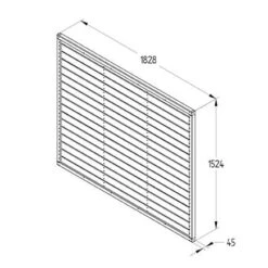 Forest - Pressure Treated Horizontal Tongue And Groove Fence Panel 6ft (1.83m X 1.83m) - Alton Garden Centre -Konstsmidy Shop HTGP5 5 1