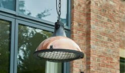Kettler - Kalos Copper Heater - Pendant - Alton Garden Centre -Konstsmidy Shop Kalos copper pendant heater off lifestyle 2020