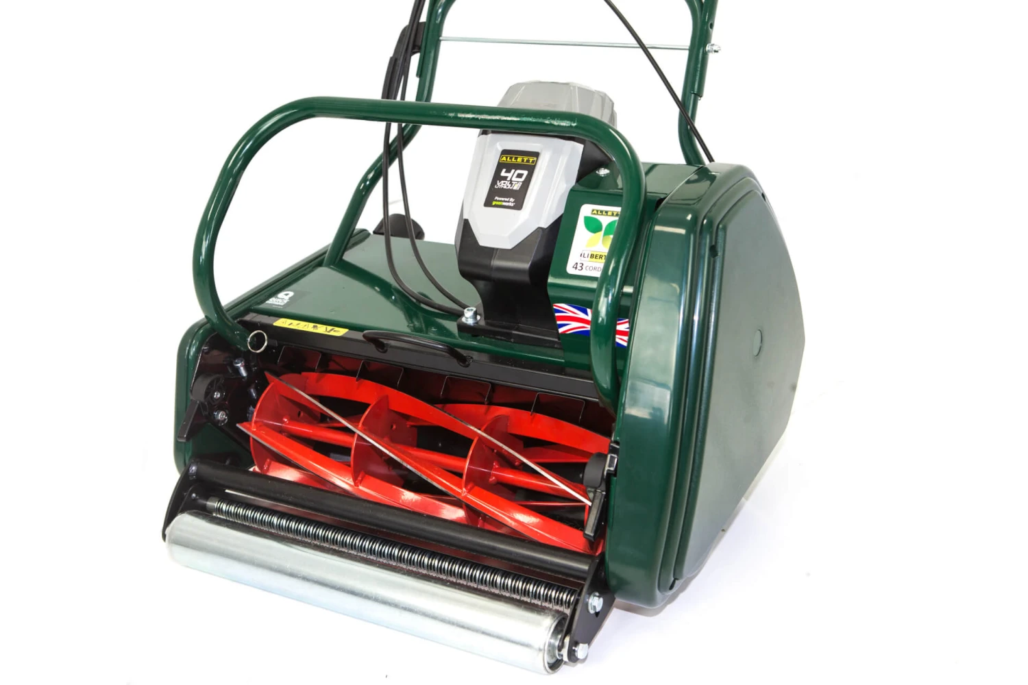 Allett Liberty 43 17" Battery Cylinder Lawnmower - Alton Garden Centre 4 Allett Liberty 43 17" Battery Cylinder Lawnmower - Alton Garden Centre - Image 2