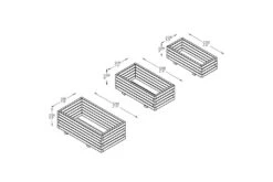 Forest - Durham Rectangular Planter Set Of 3 - Alton Garden Centre -Konstsmidy Shop MFD83 3 1 1