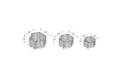 Forest - York Hexagonal Planter Set Of 3 Small - Alton Garden Centre -Konstsmidy Shop MFD84 3 1