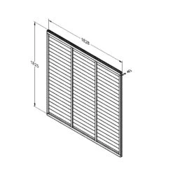 Forest - Dip Treated Straight Edge Lap Panel 6ft X 6ft (1.83m X 1.83m) - Alton Garden Centre 7 Forest - Dip Treated Straight Edge Lap Panel 6ft X 6ft (1.83m X 1.83m) - Alton Garden Centre -Konstsmidy Shop SELP66 Line Drawing