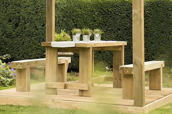 Forest - Sleeper Bench 1.2m - Alton Garden Centre 4 Forest - Sleeper Bench 1.2m - Alton Garden Centre - Image 2