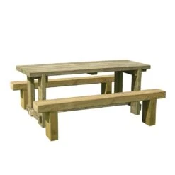 Forest - Refectory Table And Sleeper Bench Set - 1.8m - Alton Garden Centre -Konstsmidy Shop SLTABBEN18 3 1 1024x1024 1