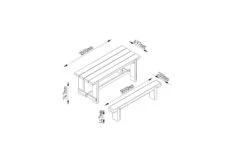 Forest - Refectory Table And Sleeper Bench Set - 1.8m - Alton Garden Centre -Konstsmidy Shop SLTABBEN18 5 1