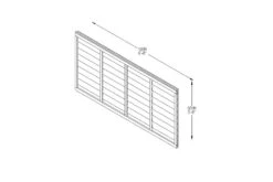Forest - Pressure Treated Superlap Fence Panel 6ft X 3ft (1.83m X 0.91m) - Alton Garden Centre -Konstsmidy Shop TPSUPER63PTR 4 1