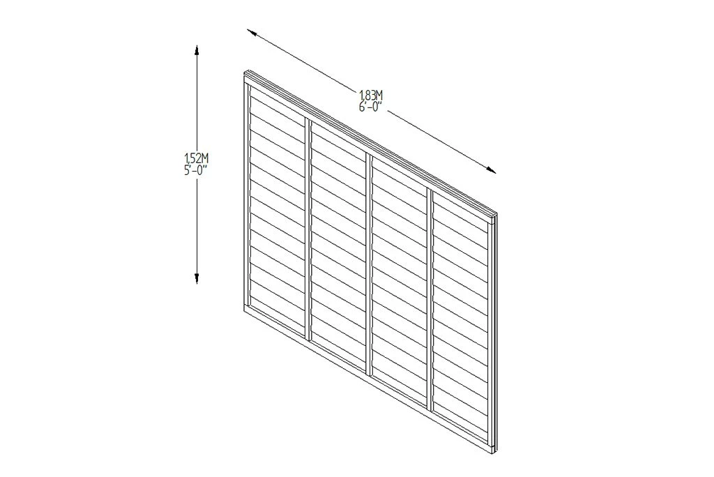 Forest - Pressure Treated Superlap Fence Panel Brown 6ft X 5ft (1.83m X 1.52m) - Alton Garden Centre 4 Forest - Pressure Treated Superlap Fence Panel Brown 6ft X 5ft (1.83m X 1.52m) - Alton Garden Centre - Image 2