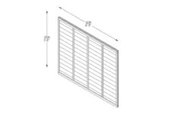 Forest - Pressure Treated Superlap Fence Panel 6ft X 6ft (1.83m X 1.83m) - Alton Garden Centre -Konstsmidy Shop TPSUPER65PTR 4 1 3