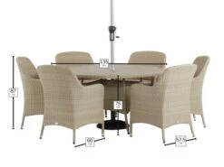 Bramblecrest - Tetbury 6 Seat Round Dining Set - Nutmeg Inc: Parasol & Base - Alton Garden Centre 11 Bramblecrest - Tetbury 6 Seat Round Dining Set - Nutmeg Inc: Parasol & Base - Alton Garden Centre -Konstsmidy Shop Tet 6 Size