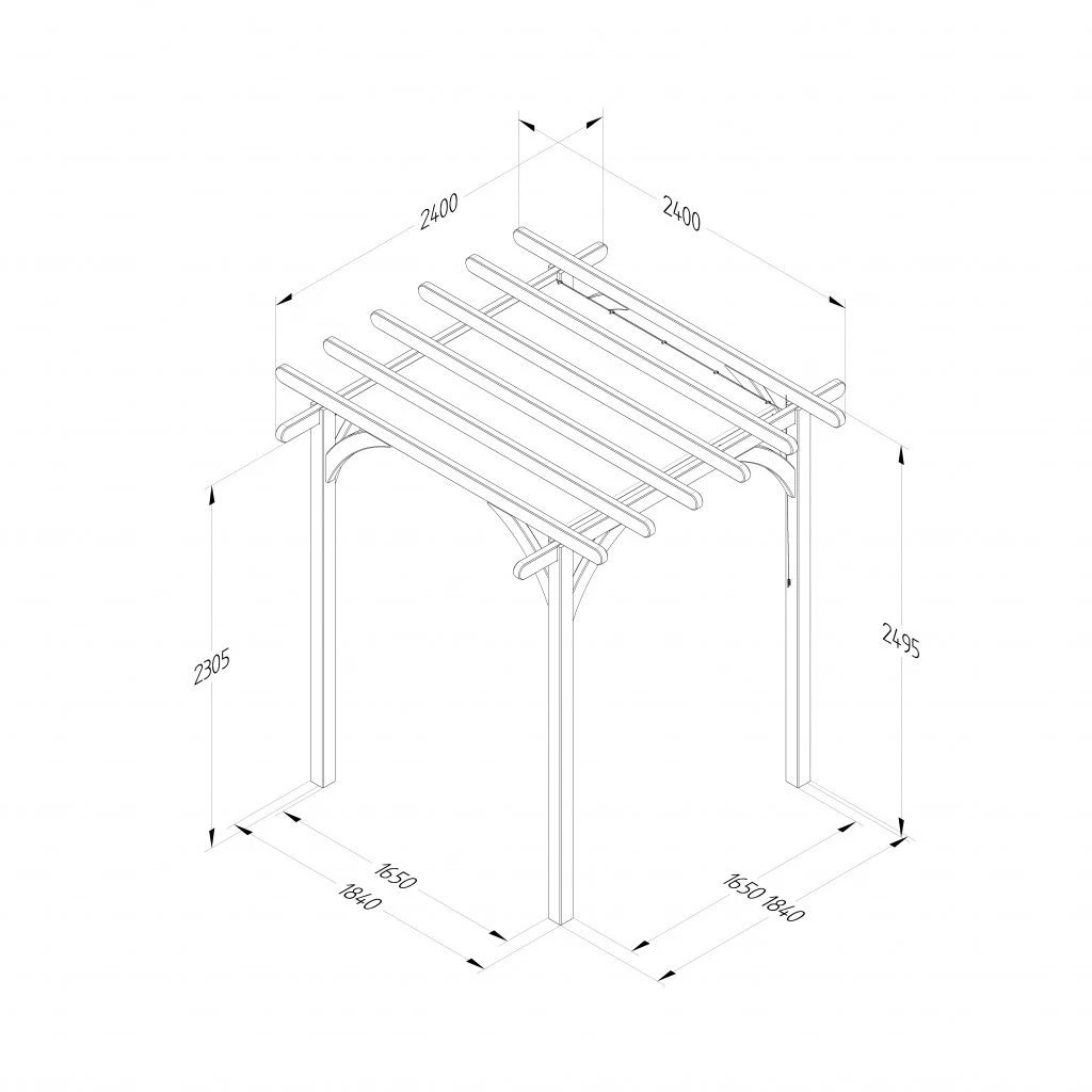 Forest - Ultima Pergola 2.4M With Canopy - Alton Garden Centre 8 Forest - Ultima Pergola 2.4M With Canopy - Alton Garden Centre - Image 6