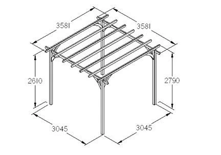 Forest - Ultima Pergola 3.6m - Alton Garden Centre 4 Forest - Ultima Pergola 3.6m - Alton Garden Centre - Image 2