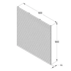 Forest - Pressure Treated Contemporary Slatted Fence Panel 6ft (1.8m X 1.8m) - Alton Garden Centre -Konstsmidy Shop VENH6 5 1