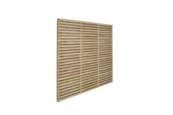 Forest - Pressure Treated Contemporary Double Slatted Fence Panel 1.8m X 1.8m - Alton Garden Centre -Konstsmidy Shop VENHHM6 4 1