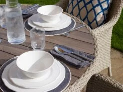 Bramblecrest - Tetbury 6 Seat Round Dining Set - Nutmeg Inc: Parasol & Base - Alton Garden Centre 9 Bramblecrest - Tetbury 6 Seat Round Dining Set - Nutmeg Inc: Parasol & Base - Alton Garden Centre -Konstsmidy Shop XERbCYp3
