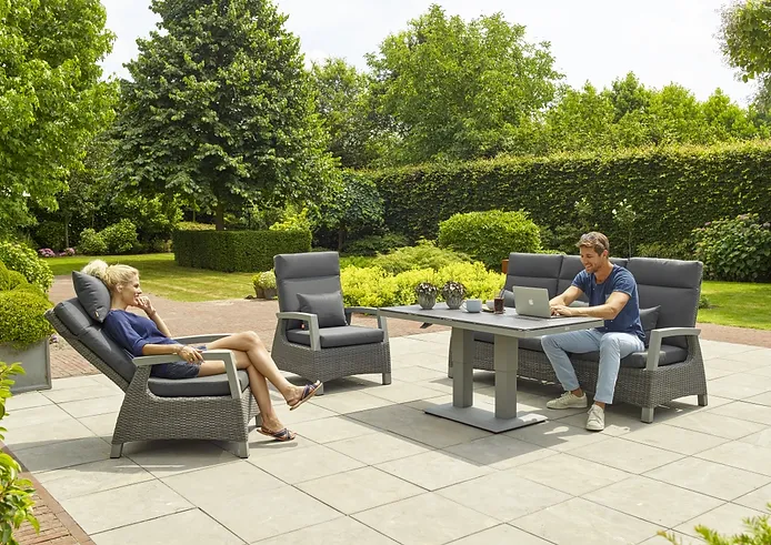 LIFE - Outdoor Living - Florence 3 Seat Reclining Sofa Set - Yacht Grey/Caron All Weather - Alton Garden Centre 6 LIFE - Outdoor Living - Florence 3 Seat Reclining Sofa Set - Yacht Grey/Caron All Weather - Alton Garden Centre - Image 4