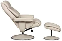 GFA - Biarritz Plush Faux Leather Swivel Recliner Armchair & Footstool - Bone - Alton Garden Centre 5 GFA - Biarritz Plush Faux Leather Swivel Recliner Armchair & Footstool - Bone - Alton Garden Centre -Konstsmidy Shop biarritz 2