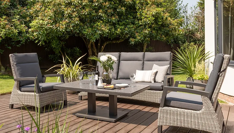 LIFE - Outdoor Living - Florence 3 Seat Reclining Sofa Set - Yacht Grey/Caron All Weather - Alton Garden Centre 5 LIFE - Outdoor Living - Florence 3 Seat Reclining Sofa Set - Yacht Grey/Caron All Weather - Alton Garden Centre - Image 3
