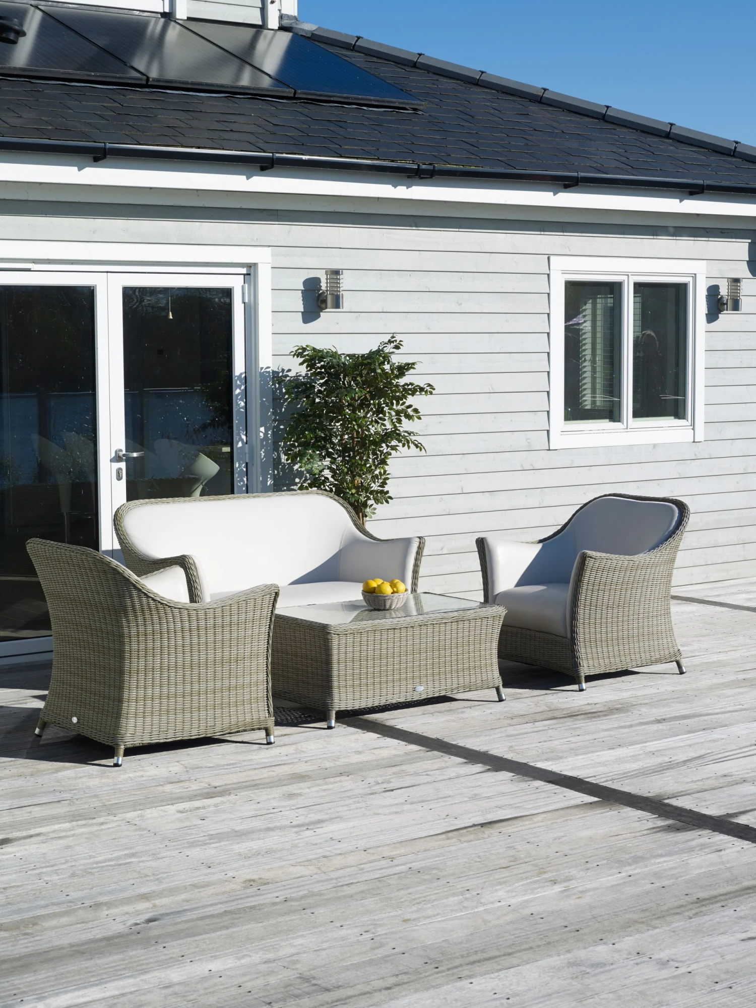 Bramblecrest - San Marie 2 Seater Sofa With All-Weather, Marine Faux Leather Upholstery, 2 Armchairs & Coffee Table - Prarie/Pearl - Alton Garden Centre 7 Bramblecrest - San Marie 2 Seater Sofa With All-Weather, Marine Faux Leather Upholstery, 2 Armchairs & Coffee Table - Prarie/Pearl - Alton Garden Centre - Image 5