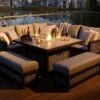 Bramblecrest - Portofino Square Firepit Dining Set With 2 X Benches - Alton Garden Centre 2 Bramblecrest - Portofino Square Firepit Dining Set With 2 X Benches - Alton Garden Centre -Konstsmidy Shop portofino with firepit 1