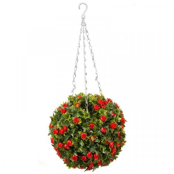 Smart Solar Topiary Red Rose Ball 30cm - Alton Garden Centre 5 Smart Solar Topiary Red Rose Ball 30cm - Alton Garden Centre - Image 3