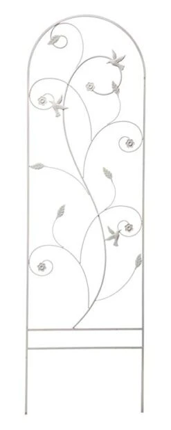 Panacea Bird & Leaf Trellis - Off White - Alton Garden Centre