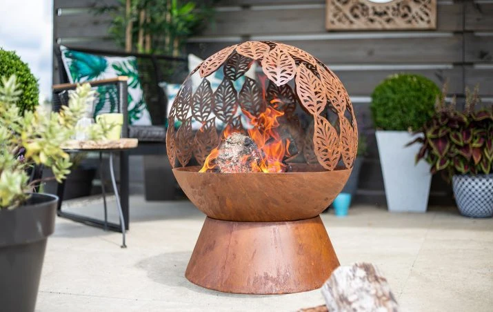 Leaves Globe Firepit - Alton Garden Centre 3 Leaves Globe Firepit - Alton Garden Centre