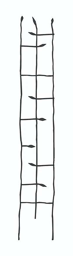 Panacea Forged Narrow Twig Trellis With Leaves - Black - Alton Garden Centre 3 Panacea Forged Narrow Twig Trellis With Leaves - Black - Alton Garden Centre