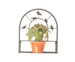 Panacea Perching Birds In Window Wall Trellis With Folding Shelf - Alton Garden Centre