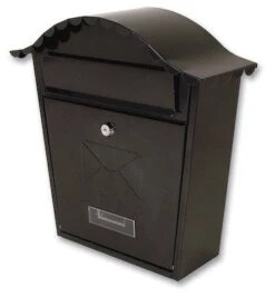 Sterling Classic Metal Post Box- Black - Alton Garden Centre