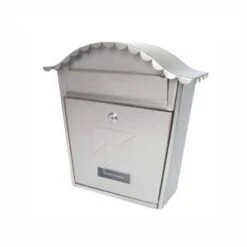 Sterling Classic Metal Post Box- Stainless Steel - Alton Garden Centre