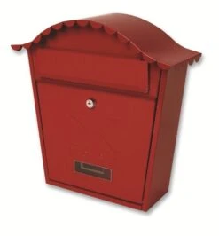 Sterling Classic Metal Post Box- Red - Alton Garden Centre