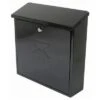 Sterling Contemporary Metal Post Box- Black - Alton Garden Centre