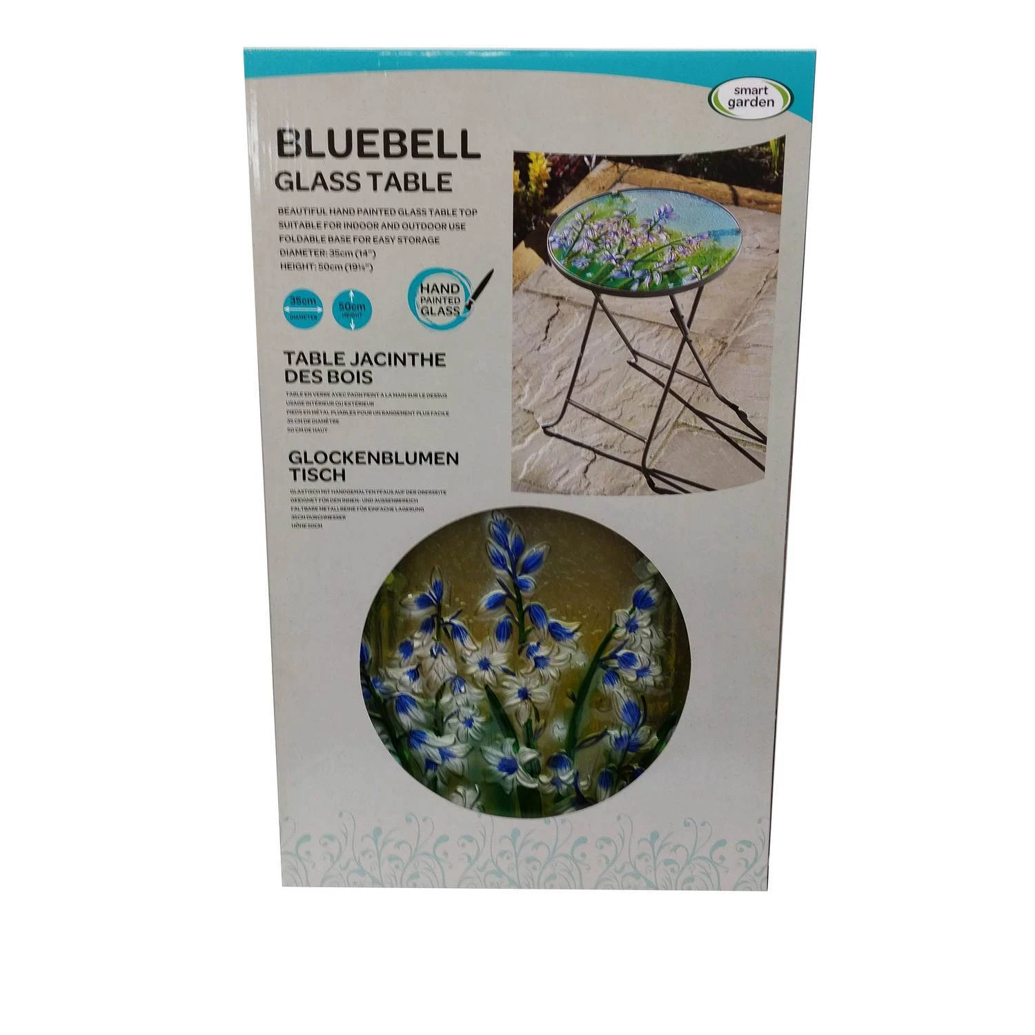 Smart Garden - Bluebell Folding Glass Table - Alton Garden Centre 4 Smart Garden - Bluebell Folding Glass Table - Alton Garden Centre - Image 2