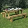 Forest - Refectory Table And Sleeper Bench Set - 1.8m - Alton Garden Centre -Konstsmidy Shop products prodzoomimg3272