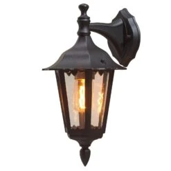 Konstsmide Firenze 7231-750 Wall Light - Matt Black - Alton Garden Centre