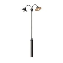 Konstsmide Vega 555-750 Floor Lamp Twin Head - Matt Black - Alton Garden Centre